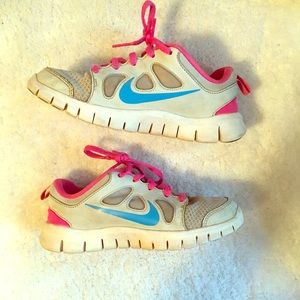 Nike Girls Sneakers Grey/ Blue/Pink